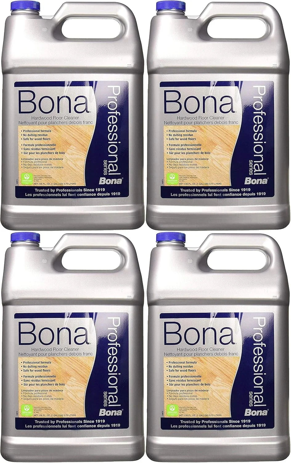 Bona Hardwood Floor Cleaner Refill, 128 oz Pack of 4