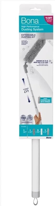 Bona 1036444 11 x 72 in. Microfiber Duster Kit - Pack of 5