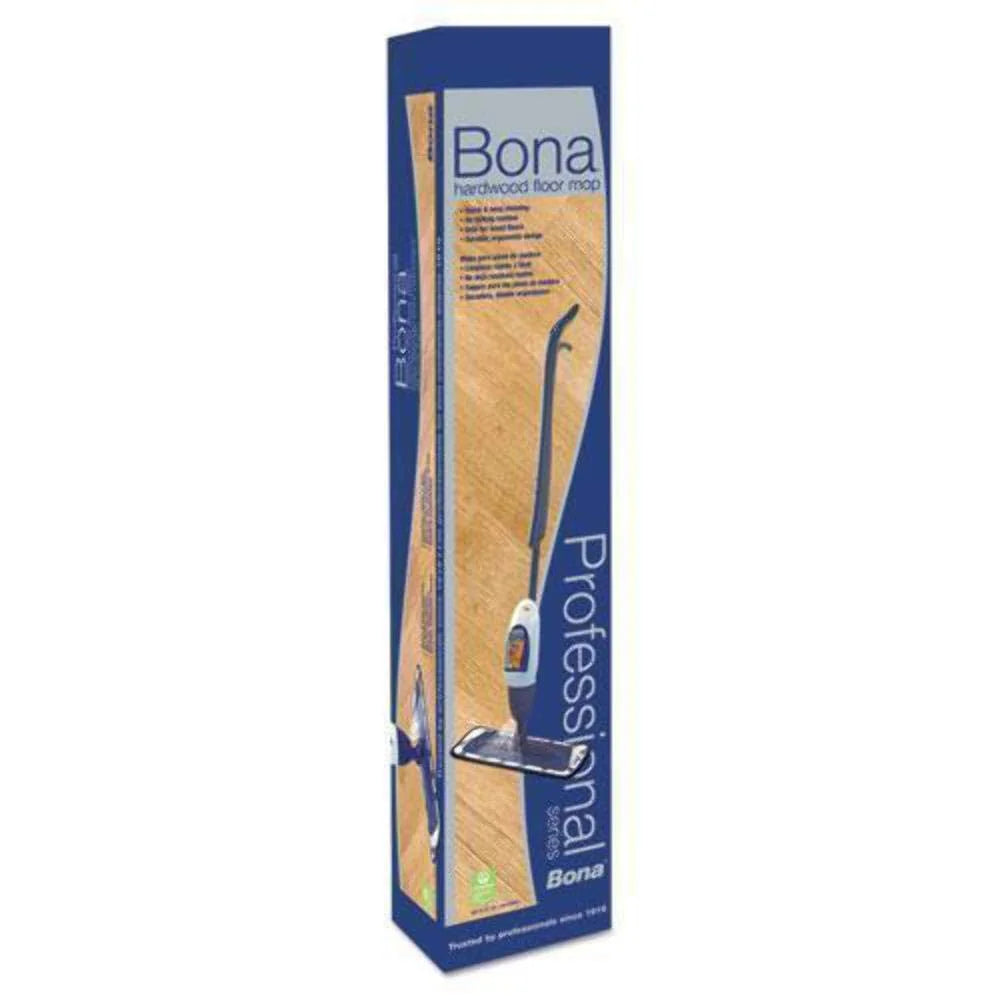 Bona Hardwood Floor Mop, 15" Wide Microfiber Head, 52" Blue Plastic/Steel Handle