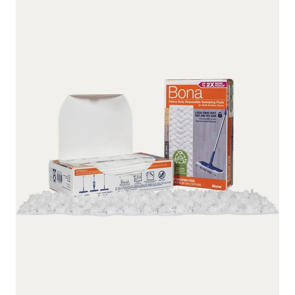 Bona 16.6 in. Heavy-Duty Disposable Dry Sweeping Refill Pads Unscented, 14-Count AX0003639