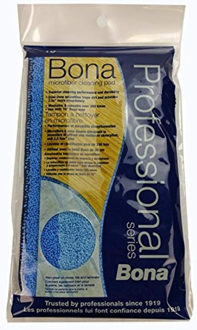 Bona AX0003442 Kemi USA Pad, Pro Cleaning Microfiber Nubby, 15"