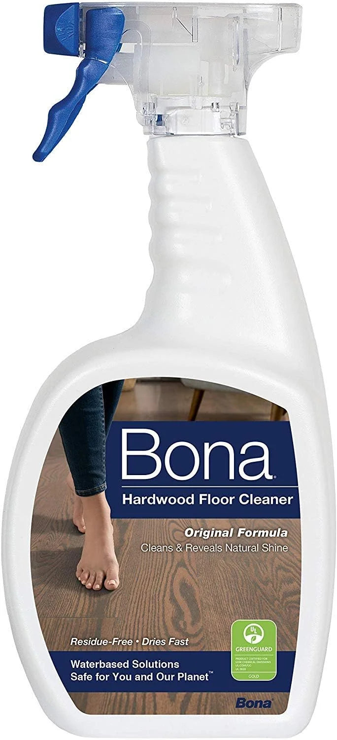 Bona Hardwood Floor Cleaner Spray, 32 oz (32 oz Spray + 1 Gallon Refill)