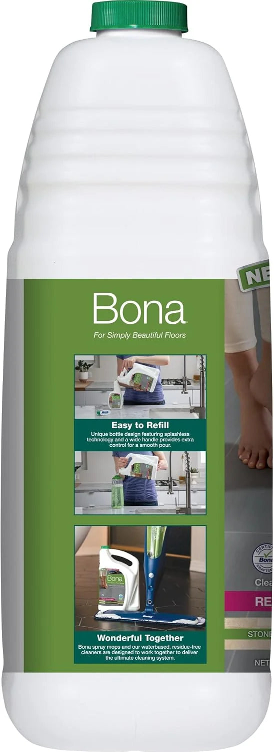 Bona Hard-Surface Floor Cleaner Refill, 4 Pack